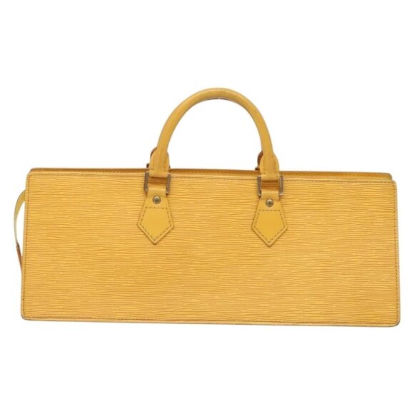 LOUIS VUITTON Epi Sac Triangle Hand Bag Yellow M52099 LV Auth BA5251 - Picture 3 of 16